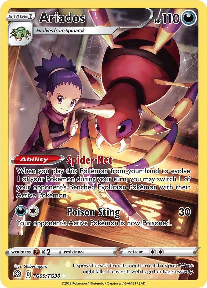 Ariados TG09/TG30 (SWSH09: Brilliant Stars Trainer Gallery)  - Holofoil | Good Games Adelaide SA