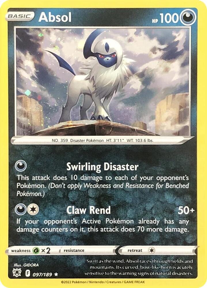 Absol 097/189 (Miscellaneous Cards & Products)  - Cosmo Holofoil | Good Games Adelaide SA
