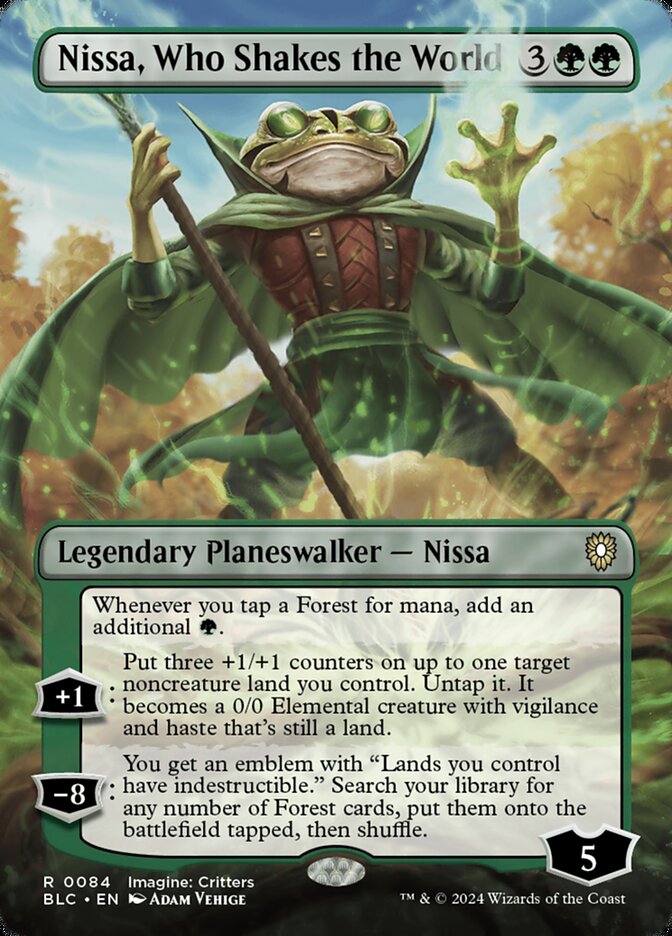 Nissa, Who Shakes the World 84 (Commander: Bloomburrow)  - Foil | Good Games Adelaide SA