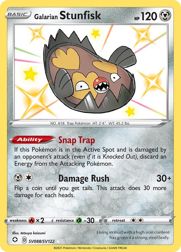 Galarian Stunfisk SV088/SV122 (Shining Fates: Shiny Vault)  - Holofoil | Good Games Adelaide SA