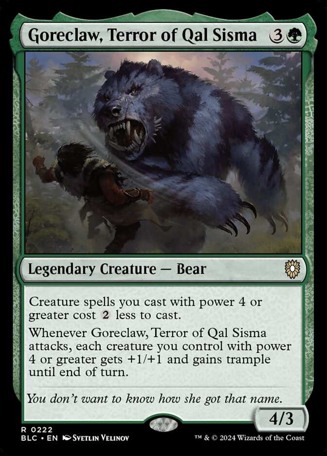 Goreclaw Terror of Qal Sisma 222 (Commander: Bloomburrow)  | Good Games Adelaide SA