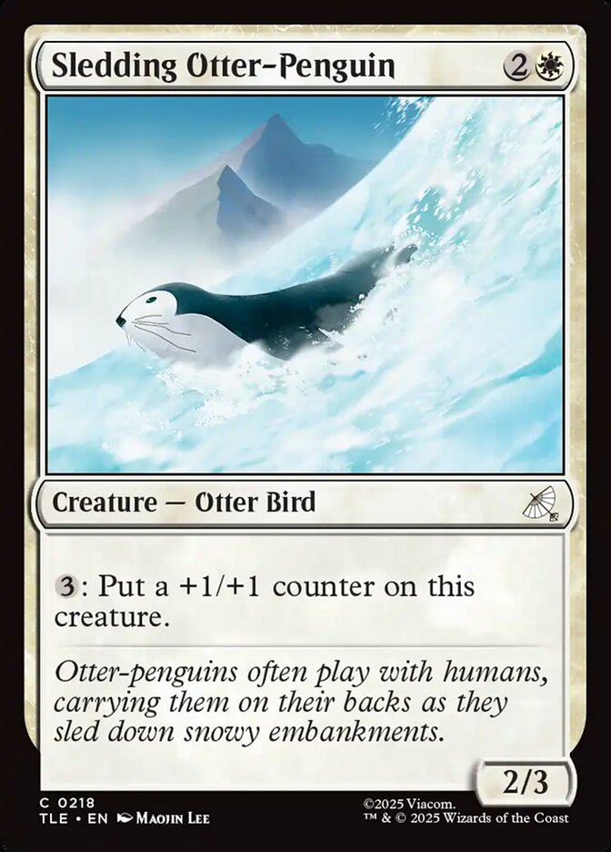 Sledding Otter-Penguin 218 (Avatar: The Last Airbender: Eternal-Legal)  - Foil | Good Games Adelaide SA