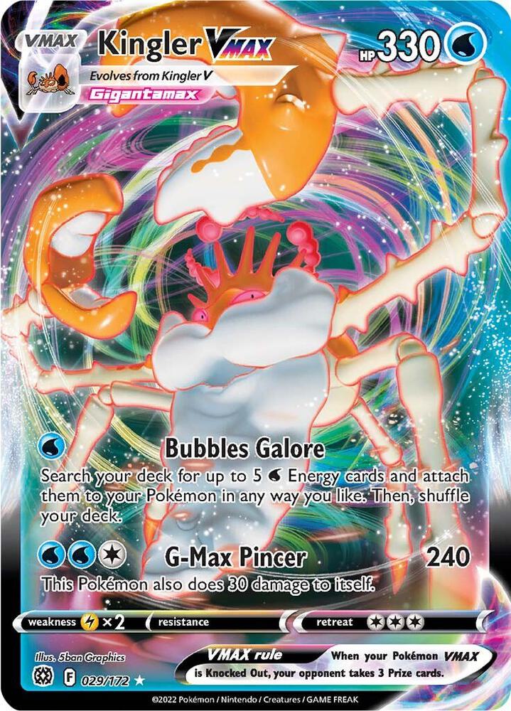 Kingler VMAX 029/172 (SWSH09: Brilliant Stars)  - Holofoil | Good Games Adelaide SA