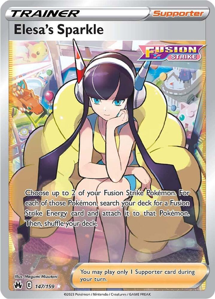 Elesas Sparkle Full Art 147/159 (Crown Zenith)  - Holofoil | Good Games Adelaide SA