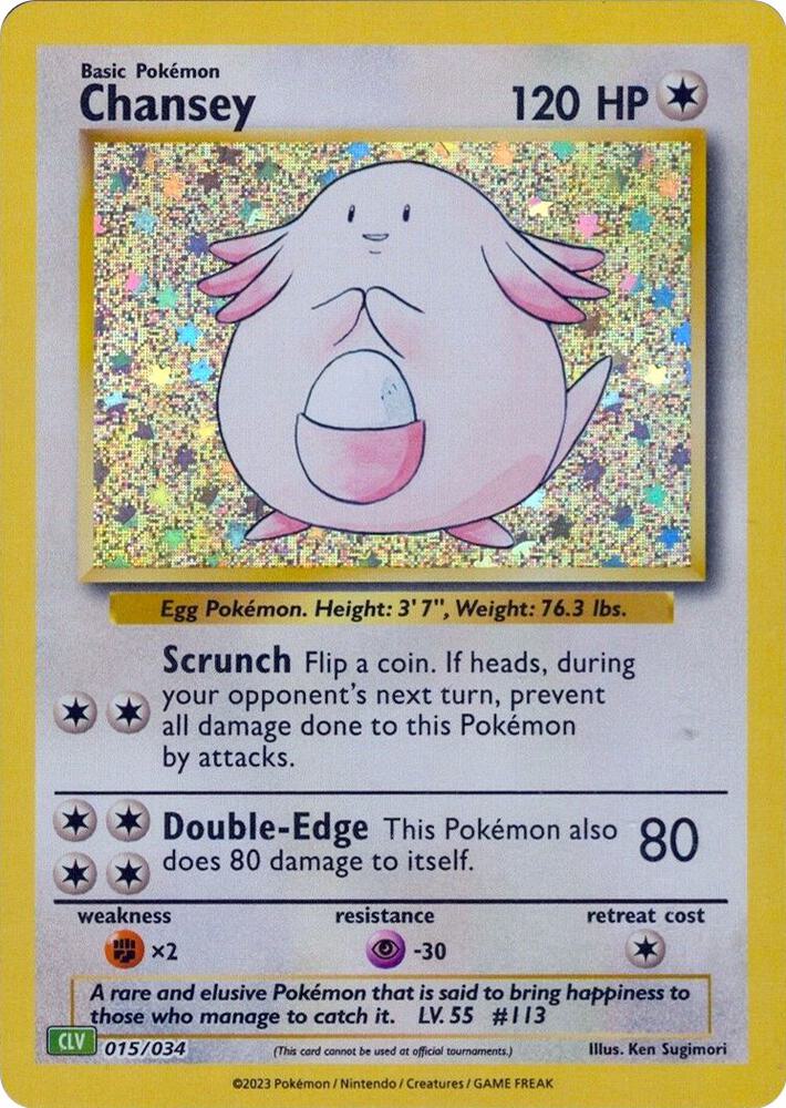 Chansey 015/034 (Trading Card Game Classic)  - Holofoil | Good Games Adelaide SA