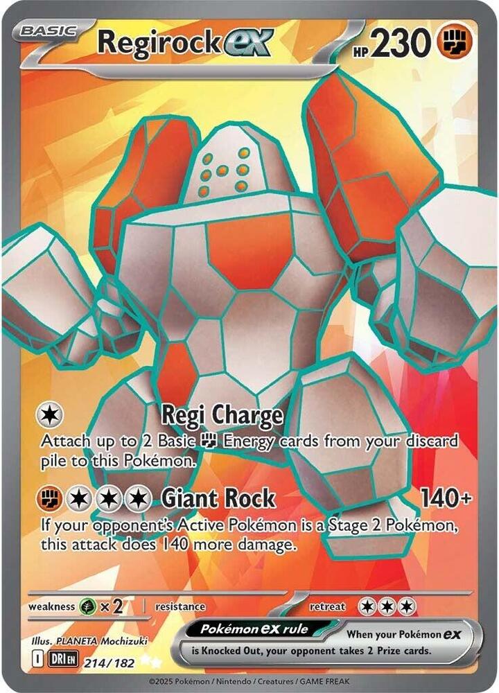 Regirock ex 214/182 (SV10: Destined Rivals)  - Holofoil | Good Games Adelaide SA