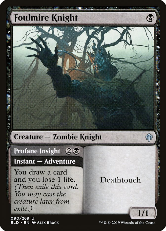 Foulmire Knight // Profane Insight 90 (Throne of Eldraine)  - Foil | Good Games Adelaide SA