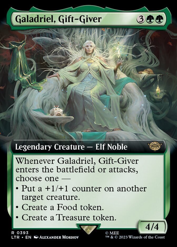 Galadriel Gift Giver Extended Art 393 (Universes Beyond: The Lord of the Rings: Tales of Middle-earth)  - Extended Art | Good Games Adelaide SA