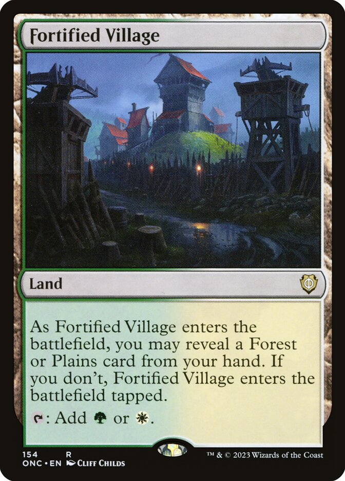 Fortified Village 154 (Commander: Phyrexia: All Will Be One)  | Good Games Adelaide SA
