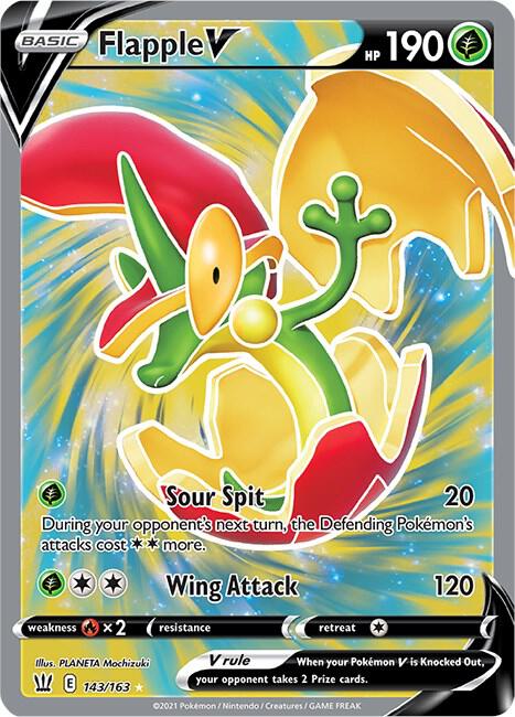 Flapple V Full Art 143/163 (SWSH05: Battle Styles)  - Holofoil | Good Games Adelaide SA