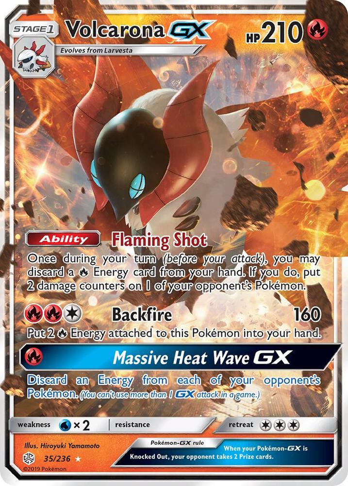 Volcarona GX 35/236 (SM - Cosmic Eclipse)  - Holofoil | Good Games Adelaide SA