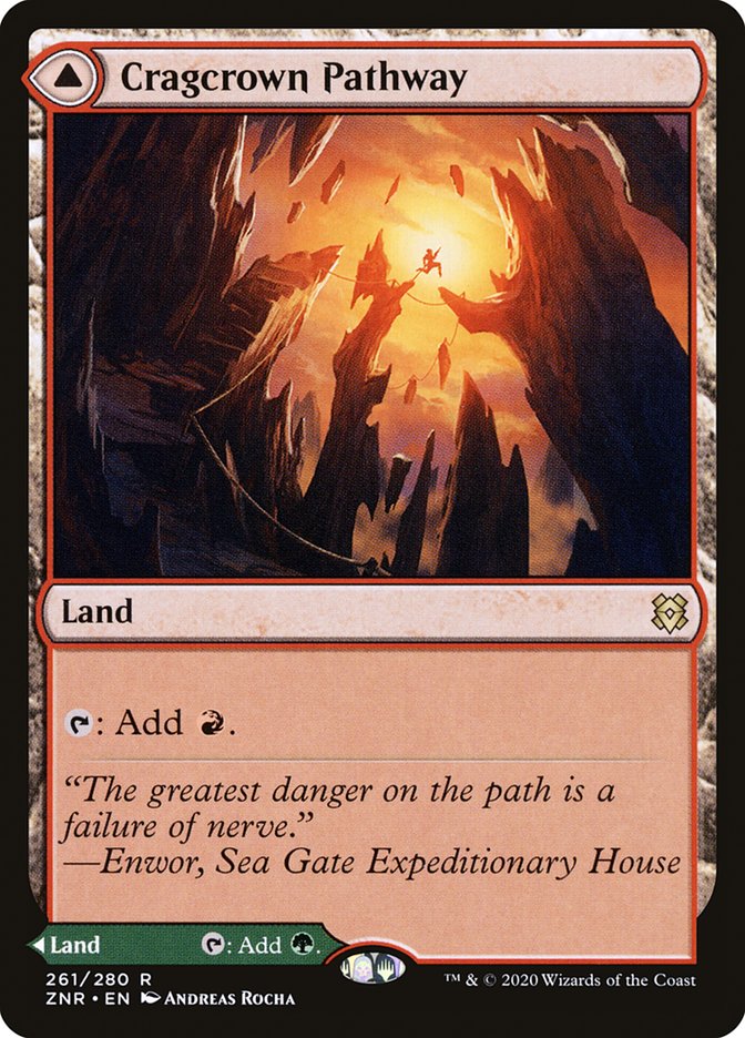 Cragcrown Pathway // Timbercrown Pathway 261 (Zendikar Rising)  - Foil | Good Games Adelaide SA