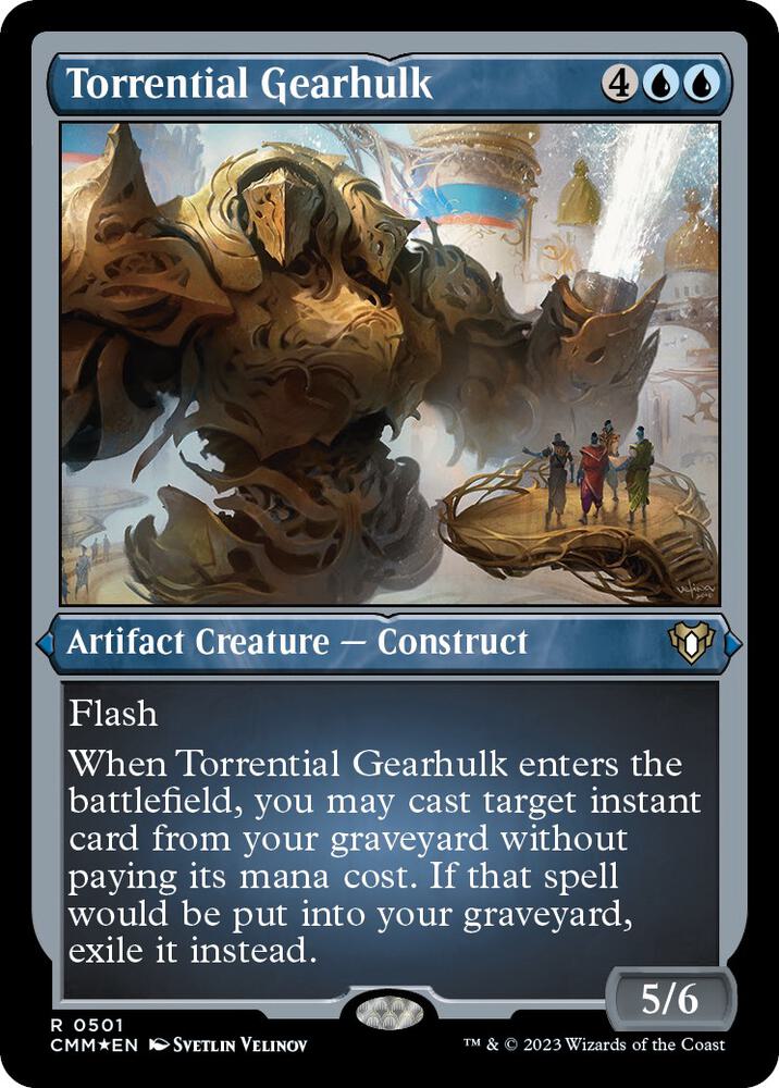 Torrential Gearhulk 501 (Commander Masters)  - Etched Foil | Good Games Adelaide SA