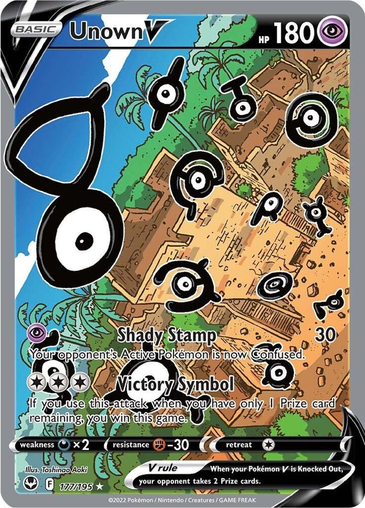 Unown V Alternate Full Art 177/195 (SWSH12: Silver Tempest)  - Holofoil | Good Games Adelaide SA