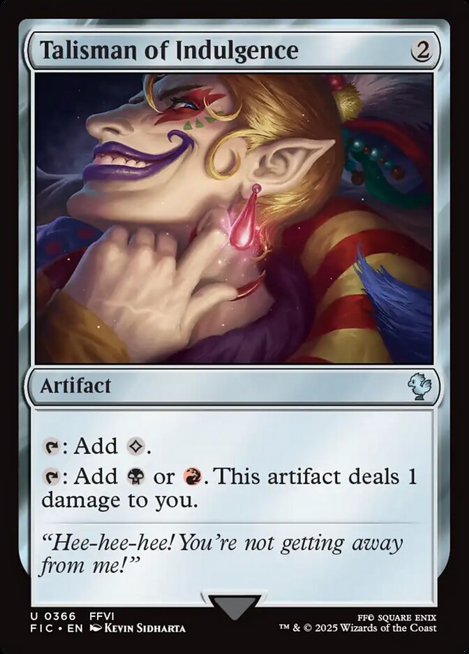 Talisman of Indulgence 366 (Commander: FINAL FANTASY)  | Good Games Adelaide SA
