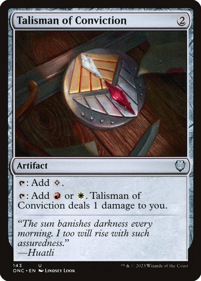 Talisman of Conviction 143 (Commander: Phyrexia: All Will Be One)  | Good Games Adelaide SA