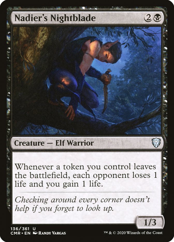 Nadier's Nightblade 136 (Commander Legends)  - Foil | Good Games Adelaide SA