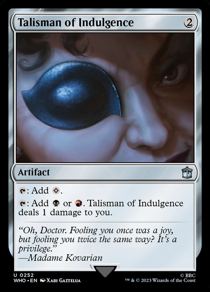 Talisman of Indulgence 252 (Universes Beyond: Doctor Who)  | Good Games Adelaide SA