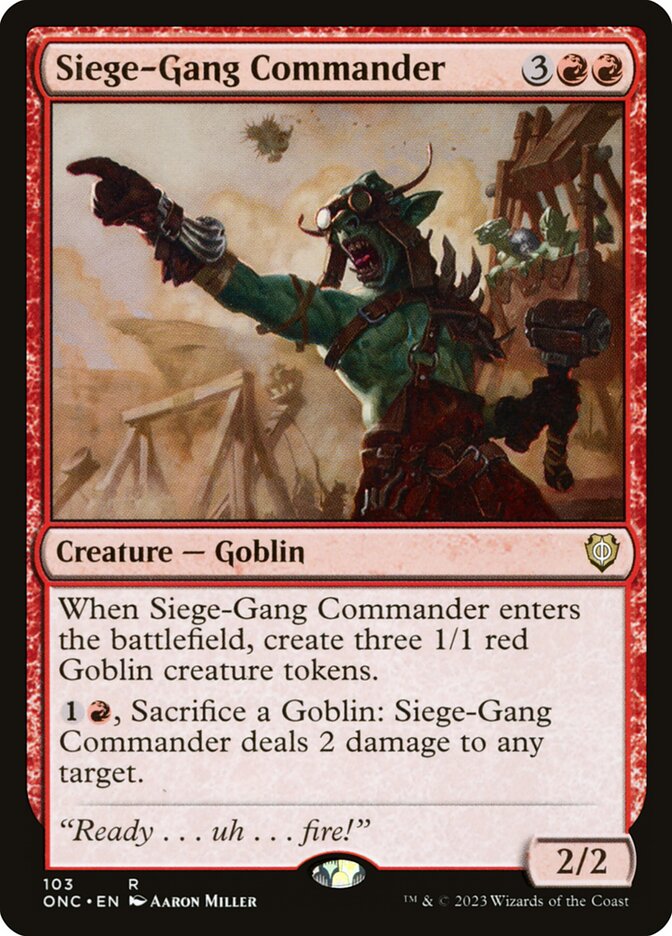 Siege-Gang Commander 103 (Commander: Phyrexia: All Will Be One)  | Good Games Adelaide SA