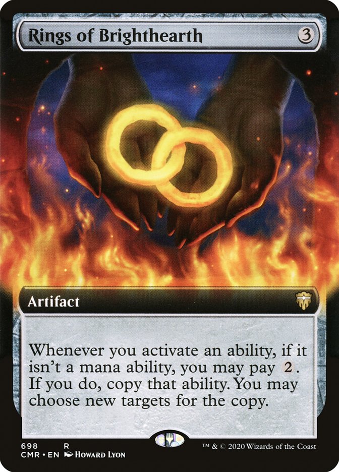 Rings of Brighthearth 698 (Commander Legends)  - Extended Art Foil | Good Games Adelaide SA