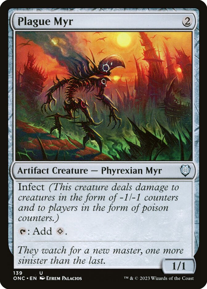 Plague Myr 139 (Commander: Phyrexia: All Will Be One)  | Good Games Adelaide SA