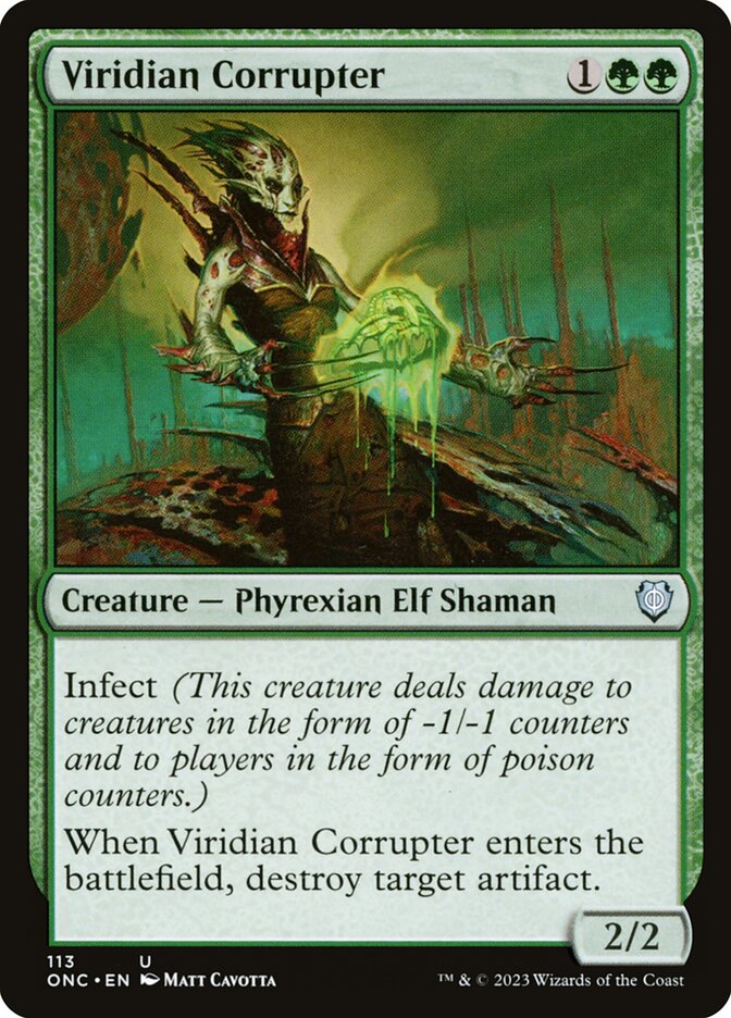 Viridian Corrupter 113 (Commander: Phyrexia: All Will Be One)  | Good Games Adelaide SA