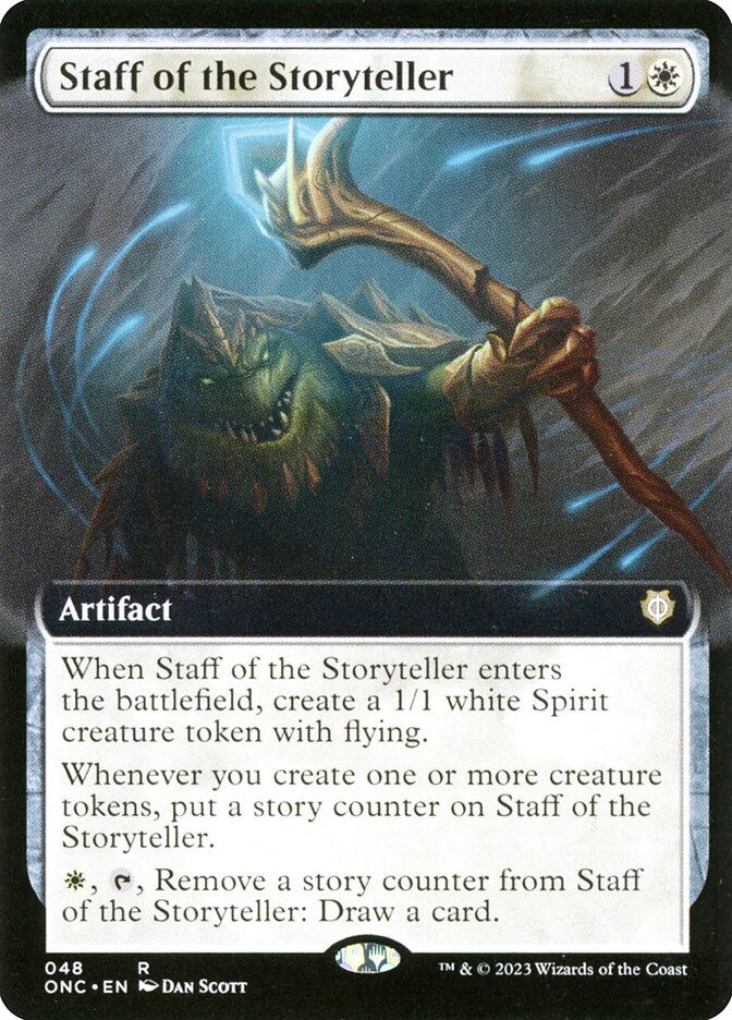 Staff of the Storyteller 48 (Commander: Phyrexia: All Will Be One)  - Extended Art | Good Games Adelaide SA