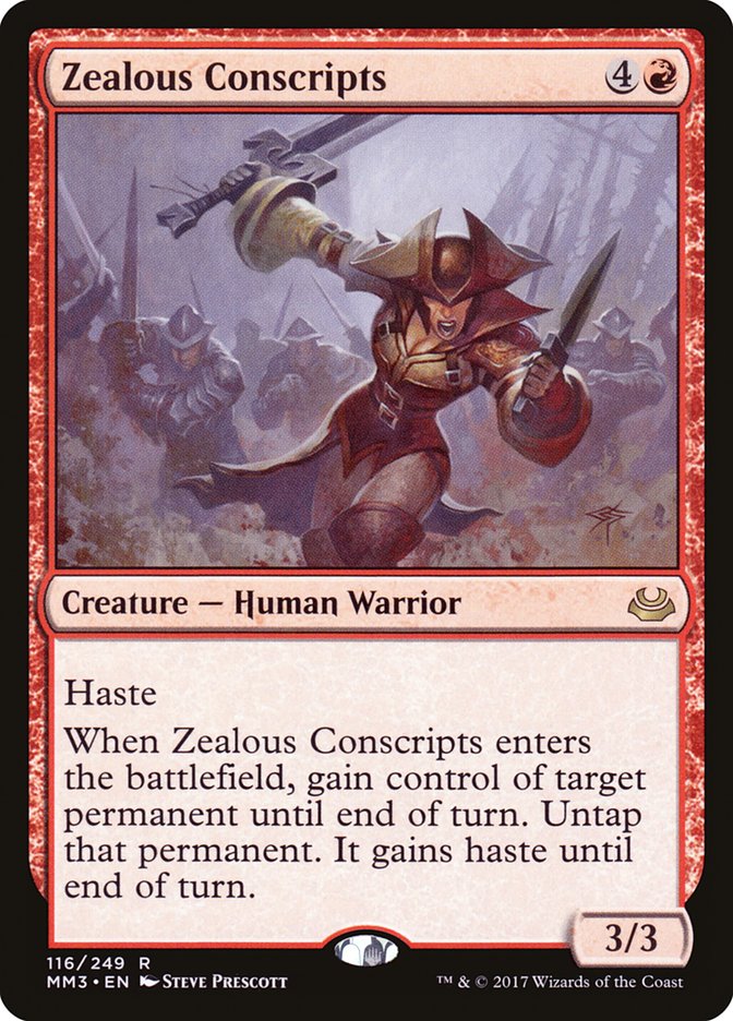 Zealous Conscripts 116 (Modern Masters 2017)  - Foil | Good Games Adelaide SA