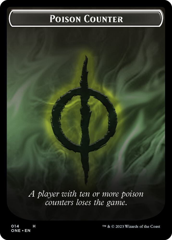 Poison Counter Beast Double Sided Token 14 // 13 (Commander: Phyrexia: All Will Be One)  | Good Games Adelaide SA
