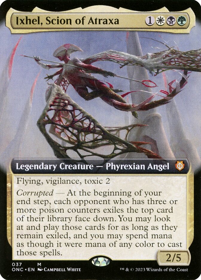 Ixhel, Scion of Atraxa 37 (Commander: Phyrexia: All Will Be One)  - Extended Art Foil | Good Games Adelaide SA