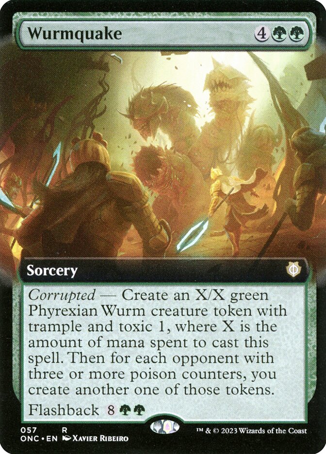 Wurmquake 57 (Commander: Phyrexia: All Will Be One)  - Extended Art | Good Games Adelaide SA