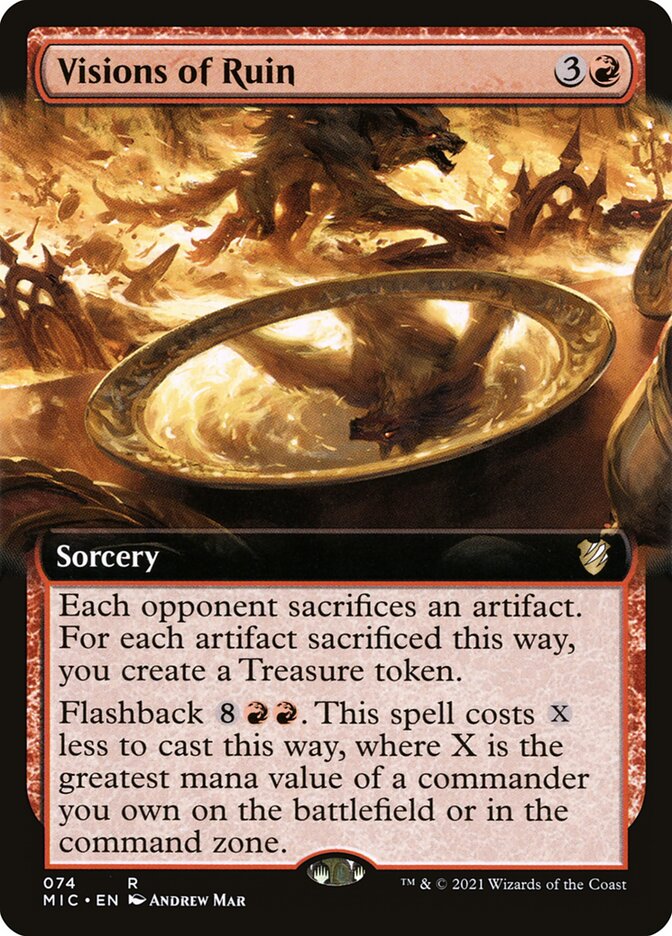 Visions of Ruin Extended Art 74 (Commander: Innistrad: Midnight Hunt)  | Good Games Adelaide SA