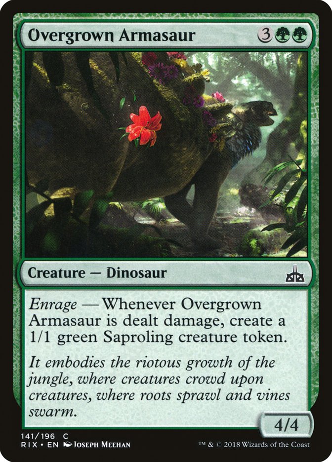 Overgrown Armasaur 141 (Rivals of Ixalan)  - Foil | Good Games Adelaide SA