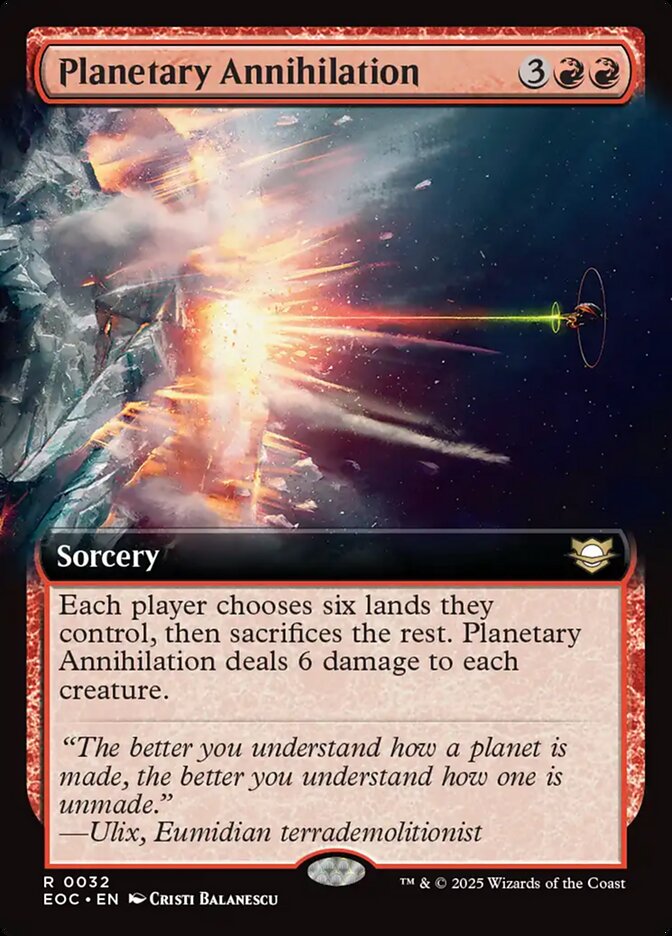 Planetary Annihilation Extended Art 32 (Commander: Edge of Eternities)  | Good Games Adelaide SA
