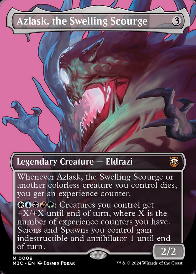 Azlask, the Swelling Scourge 9/411 (Commander: Modern Horizons 3)  - Borderless Foil | Good Games Adelaide SA