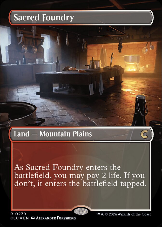 Sacred Foundry 279 (Ravnica: Clue Edition)  - Foil | Good Games Adelaide SA
