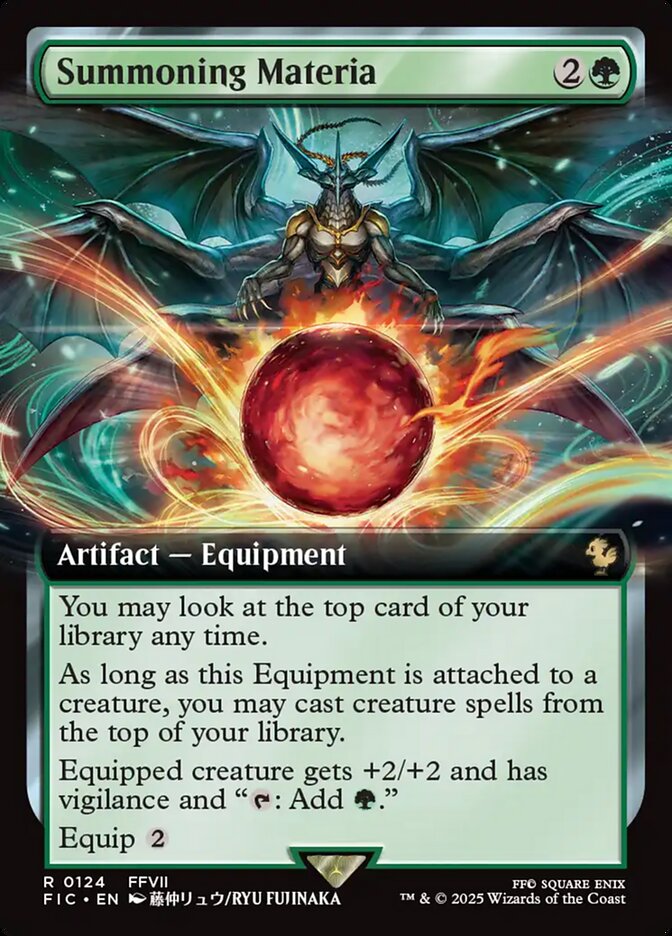 Summoning Materia Extended Art 124 (Commander: FINAL FANTASY)  | Good Games Adelaide SA