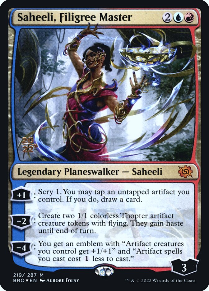 Saheeli, Filigree Master 219 (Prerelease Cards)  - Foil | Good Games Adelaide SA