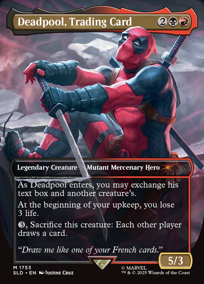 Deadpool Trading Card 1753 1753 (Secret Lair Drop Series)  | Good Games Adelaide SA