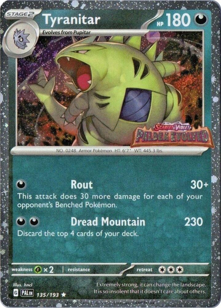 Tyranitar Paldea Evolved Stamp 135/193 (Miscellaneous Cards & Products)  - Holofoil | Good Games Adelaide SA
