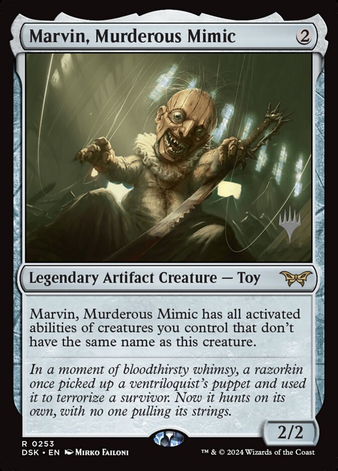Marvin, Murderous Mimic 253 (Promo Pack: Duskmourn: House of Horror)  - Foil | Good Games Adelaide SA