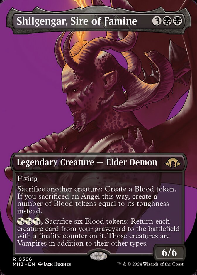 Shilgengar, Sire of Famine 366/319 (Modern Horizons 3)  - Borderless Foil | Good Games Adelaide SA