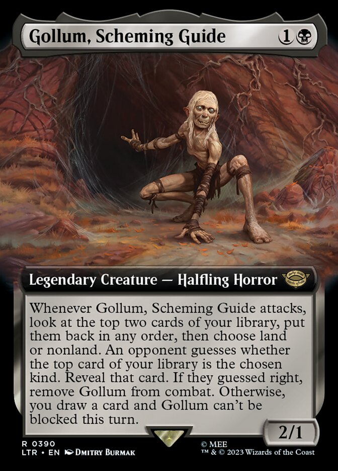 Gollum, Scheming Guide 390 (Universes Beyond: The Lord of the Rings: Tales of Middle-earth)  - Extended Art | Good Games Adelaide SA
