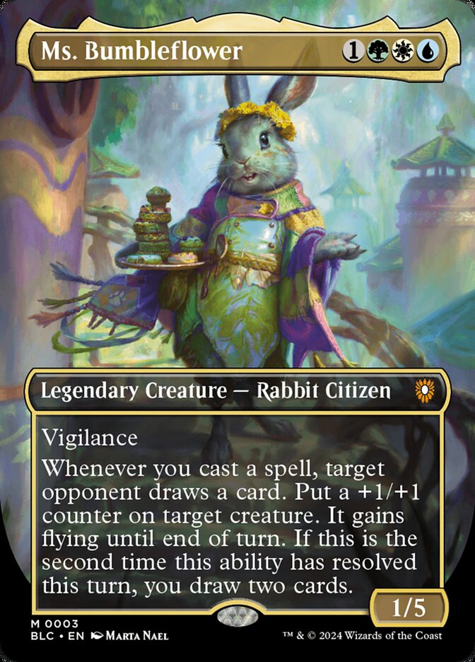 Ms Bumbleflower Borderless 3 (Commander: Bloomburrow)  - Foil | Good Games Adelaide SA