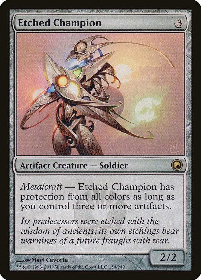 Etched Champion 154 (Scars of Mirrodin)  - Foil | Good Games Adelaide SA