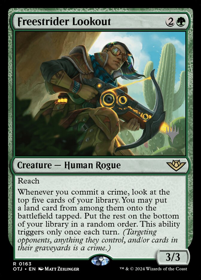Freestrider Lookout 163 (Promo Pack: Outlaws of Thunder Junction)  - Foil | Good Games Adelaide SA