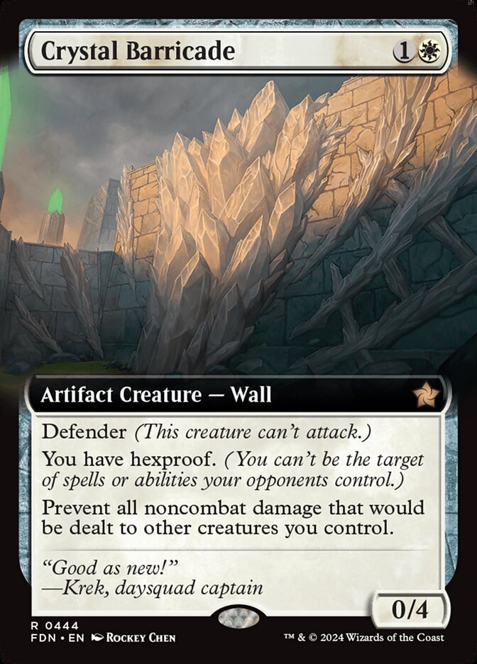 Crystal Barricade Extended Art 444 (Foundations)  - Extended Art Foil | Good Games Adelaide SA