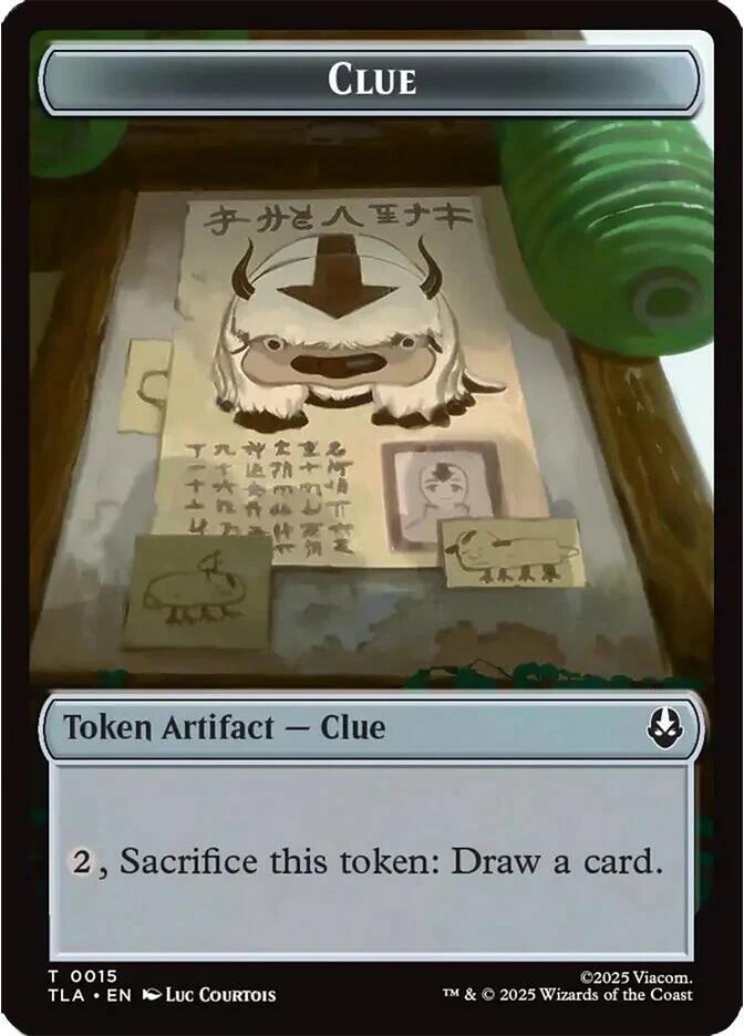 Clue 0015 Spirit 0003 Double Sided Token 15 // 3 (Avatar: The Last Airbender)  | Good Games Adelaide SA