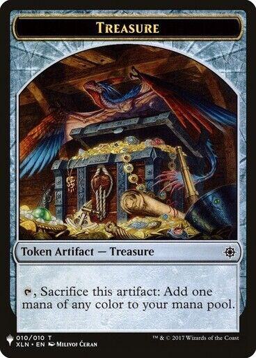 Treasure Golem Double sided Token 10 // 25 (The List Reprints)  | Good Games Adelaide SA
