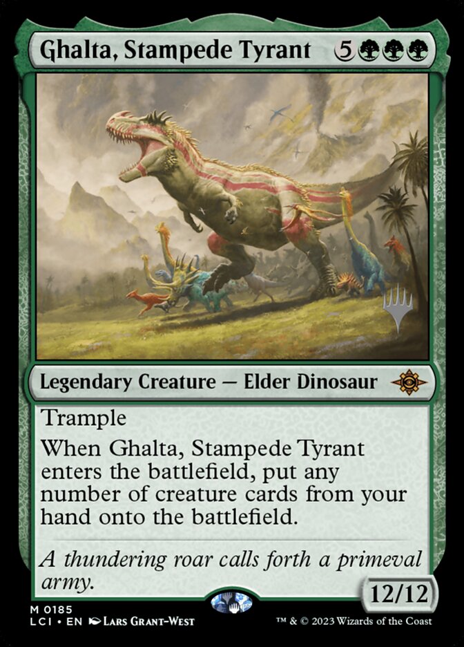 Ghalta, Stampede Tyrant 185 (Promo Pack: The Lost Caverns of Ixalan)  - Foil | Good Games Adelaide SA